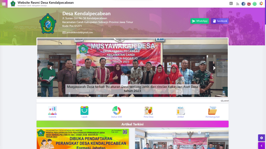 Perbaikan Website - Balai Desa KendalPecabean